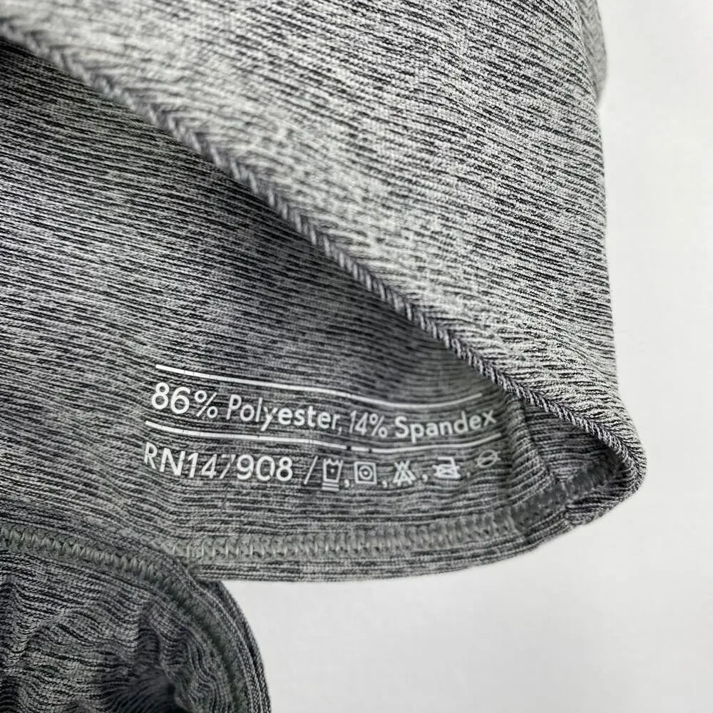 Outdoor Voices Slashback Tri-Tone Grey Crop Top Sports Bra‎ Women's Size Small S
